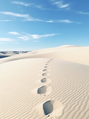 Fototapeta na wymiar Untouched Dunes: Coastal Dune Artistry - Wall Art featuring Footsteps