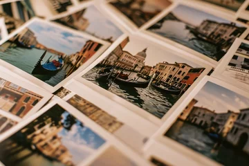 Fotobehang Snapshot of Venice: A Vintage-Inspired Collection of Polaroid Photos Immortalizing the Essence of Vacations in Venice - From Waterways and Canals to Carnival and Gondolas, Nostalgic Adventure.      © Mr. Bolota