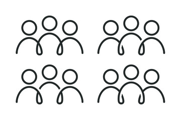 People group icon. Illustration vector - obrazy, fototapety, plakaty