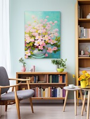Fresh Spring Blossom Prints: Bright and Cheerful Wall Art, Vintage Painting with Springtime Vibes