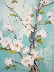 Fresh Spring Blossom Prints: Vibrant Wall Art for a Cheerful Vintage Springtime Vibe