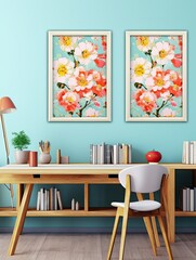 Vibrant Spring Bloom: Vintage Art Prints for Bright Wall Decor