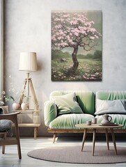 Fresh Spring Blossom Prints: Captivating Vintage Landscape Art - Canvas of Springtime Beauty