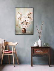 Fresh Spring Blossom Prints: Captivating Vintage Wall Art with Canvas Blooming Spring Flowers