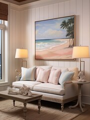 Hand-Painted Coastal Horizons: Cottage Art Immersed in the Vastness of the Ocean