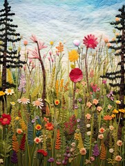 Handcrafted Woodland Artistry: Wildflower Field Affair in Forest Landscape