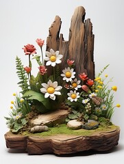 Wildflower Blooms: Handcrafted Woodland Artistry and Forest Landscape