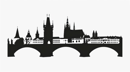 Artistic illustration of Prague city. Czech Republic in Europe. - 711140401
