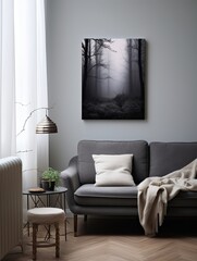 Simple Woodland Beauty: Minimalist Forest Landscapes Wall Art