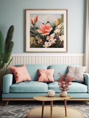 Nautical Coastal Landscapes: Seaside Blooms Vintage Wall Art Collection
