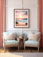 Nostalgic Seaside Art Prints: Captivating Wall Art of Endless Ocean Horizons
