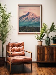 Organic Mountain Vista Decor: Serene Majesty of Highlands Vintage Art Print