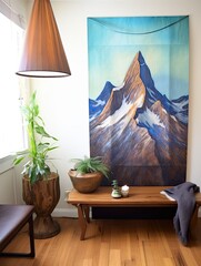 Organic Mountain Vista Decor: Awe-Inspiring Wall Art of Towering Peaks