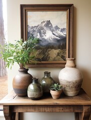 Raw Elegance of Mountains: Organic Mountain Vista Decor - Cottage Art