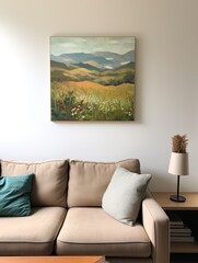 Organic Valley Field Painting: Capture the Beauty of Organic Hues and Tones with Striking Wall Decor