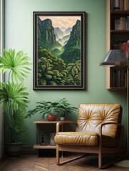 Organic Valley Wall Decor: Vintage Art Print - Breathtaking Valley Scapes