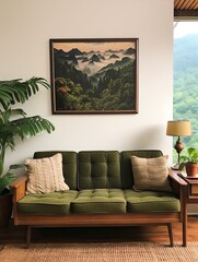 Vintage Valley Views: Verdant Landscapes for Organic Valley Wall Decor