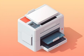Office photocopier   icon in 3D style
