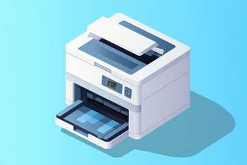 Office photocopier   icon in 3D style