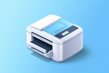 Office photocopier   icon in 3D style