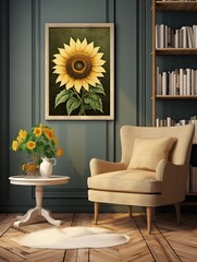 Retro Sunflower Art Prints: Embracing Old-world Charm in Modern Sunflower Artistry