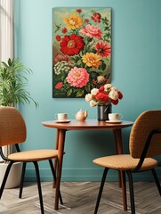Retro Vintage Florals: Classic Field Painting Aesthetics in Stunning Wall Art Collections