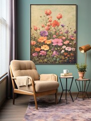Vintage Retro Floral Landscapes: Masterful Time-Honored Painting Techniques for Exquisite Wall Decor