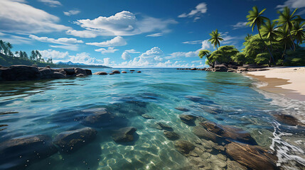 Tropical beach landscape  backgrounds 