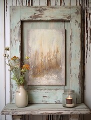 Antique Prairie Tranquility: Shabby Chic Rustic Decor Vintage Painting Craft