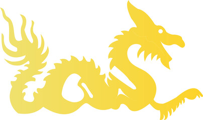 The gold dragon PNG 21