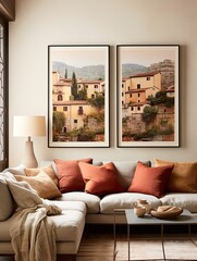 Timeless Tuscan Landscape Prints: Vintage Art Transports You to Cobblestoned Streets and Terracotta Rooftops