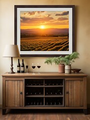 Timeless Tuscan Landscape Prints: Captivating Sunsets Over Tuscan Vineyards with Astonishing Wall Art