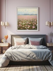 Tranquil Prairie Art Prints: Vintage Aesthetics Unite with Sprawling Wildflower Landscapes
