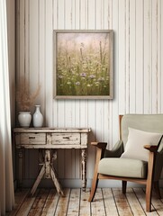 Tranquil Prairie: Wildflower Meadows - Vintage Rustic Art Prints & Wall Decor