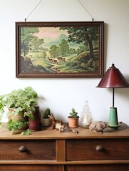 Vintage Countryside Print: Peaceful Pastoral Resonance - Wall Art Delight