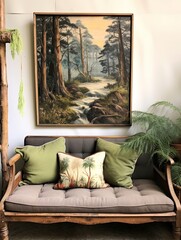 Vintage Field and Stream Canvases: Lazy Afternoon by the Creek