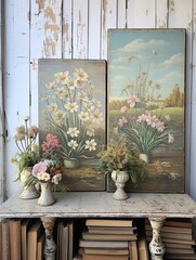 Vintage Coastal Wildflower Canvases: A Timeless Oceanfront Painting Journey