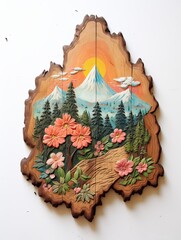 Whimsical Nature Photography: Hand-Painted Mountain Overviews and Vintage Field Scenes for Wall Decor