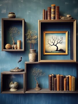 Whimsical Nature Photography: Nautical Coastal Perspectives with Vintage Painting-Inspired Frames