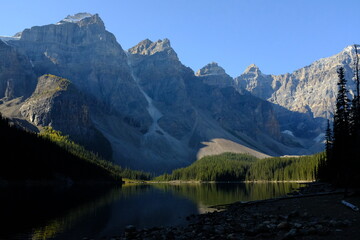 Lake Moraine, Mountains, Alberta, Canada