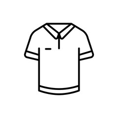 Golf shirt outline icons, minimalist vector illustration ,simple transparent graphic element .Isolated on white background