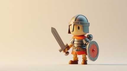 Cartoon digital avatars of Fearless Warrior