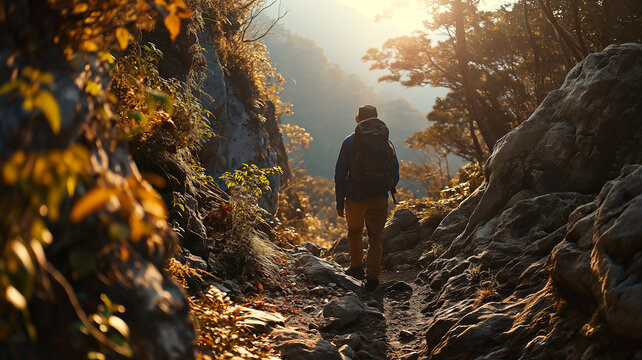 sunset over the mountain