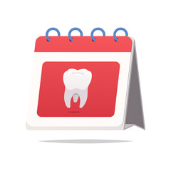 Dental appointment vector isolated on white background.