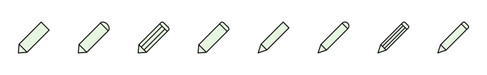 Pencil icon set. pen symbol. edit icon vector