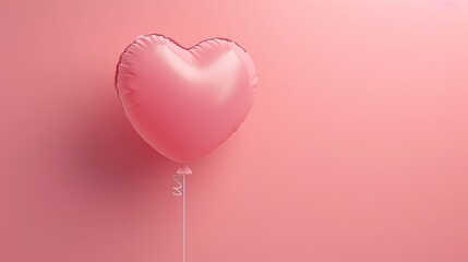 pink heart balloon