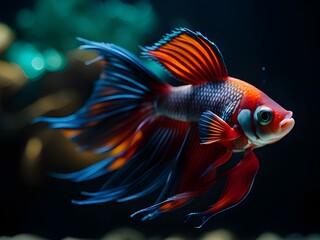 Fototapeta premium betta fish in the water