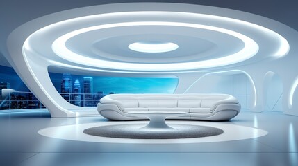 Obraz premium interior design for futuristic modern illustration