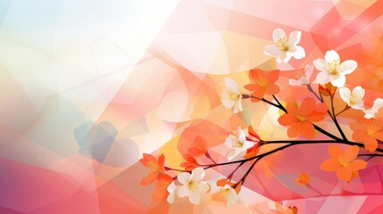 Obraz na płótnie Canvas colorful design spring background illustration fresh renewal, pastel cheerful, sunny meadow colorful design spring background
