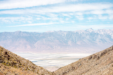 A view of the Sierra Nevada Mountains from near Cerro Gordo Ghost town in California.